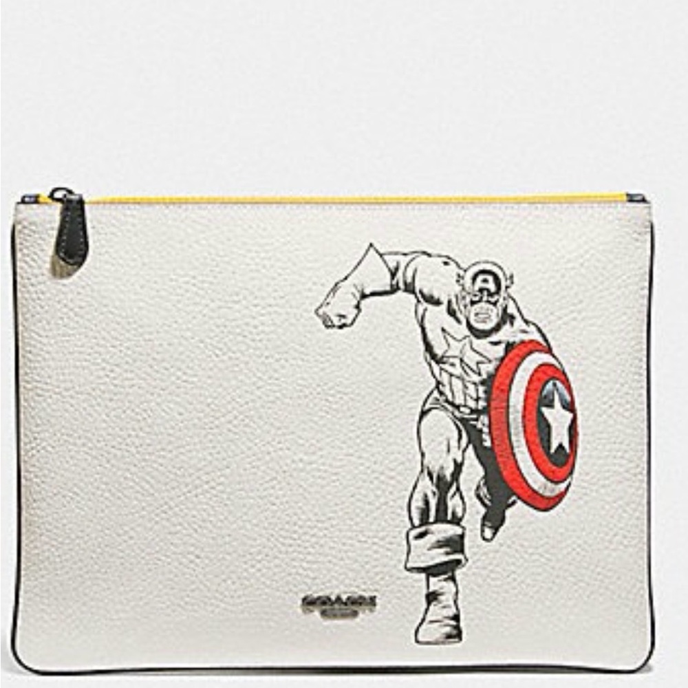 Coach Leather captain America Laptop Pouch